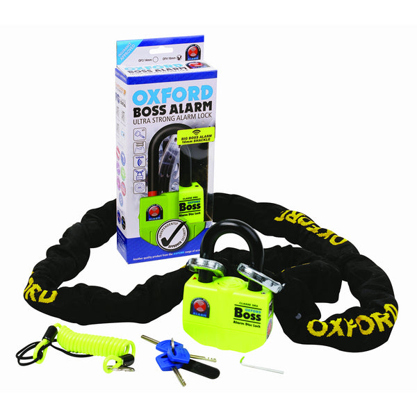 Oxford BIG Boss Alarm Lock & Chain 12mm x 2.0m