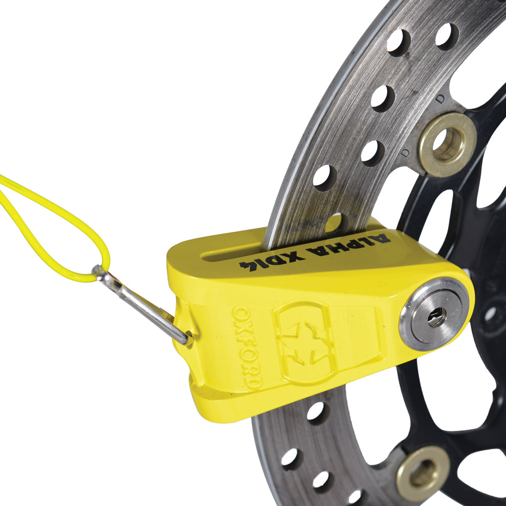 Oxford Alpha XD14 Disc Lock(14mm pin) Yellow