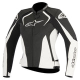 Alpinestars Stella Jaws Leather Jacket Black White-NW4 Motorcycles-NW4 Motorcycles-Scooter-Shop-London